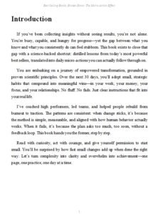 Best-selling Books, Broken Down, The Micro-Action Effect